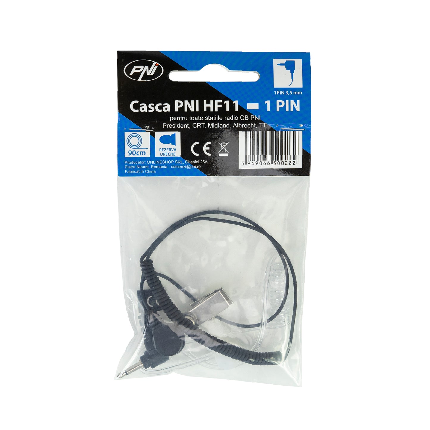 Casca PNI HF11 cu 1 pin 3.5 mm pentru toate statiile radio CB PNI, President, Midland, Albrecht, TTi
