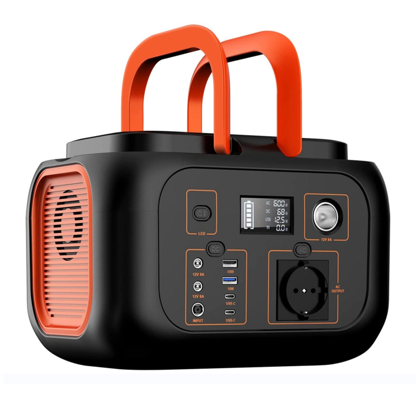Power station PNI GreenHouse SP600 cu panou solar 100W portabil, Acumulator Litiu 600Wh, 230V, 600W iesire sinus pur, 2 x 12V, 2 x USB QC, 2 x USB Type C