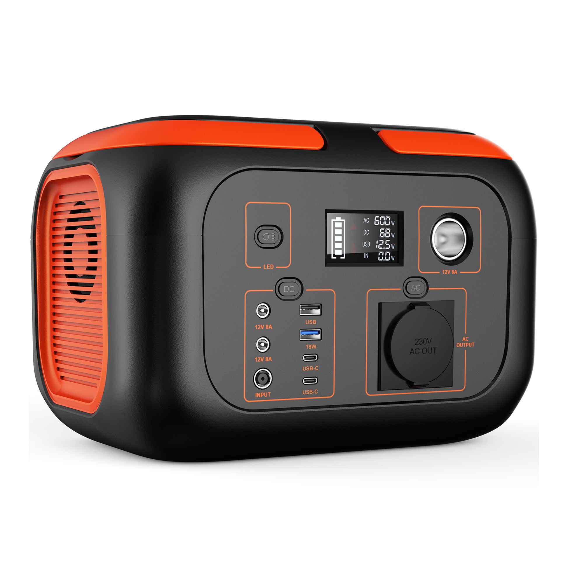 Power station PNI GreenHouse SP600 cu panou solar 100W portabil, Acumulator Litiu 600Wh, 230V, 600W iesire sinus pur, 2 x 12V, 2 x USB QC, 2 x USB Type C