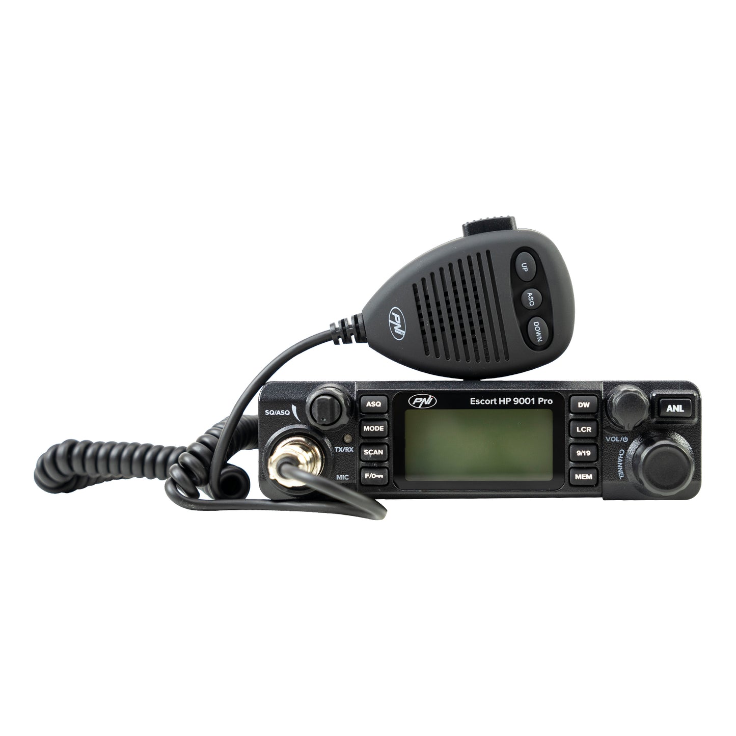 Statie radio CB PNI Escort HP 9001 PRO ASQ reglabil, AM-FM, 12V/24V, 4W, Scan, Dual Watch, ANL, ecran multicolor