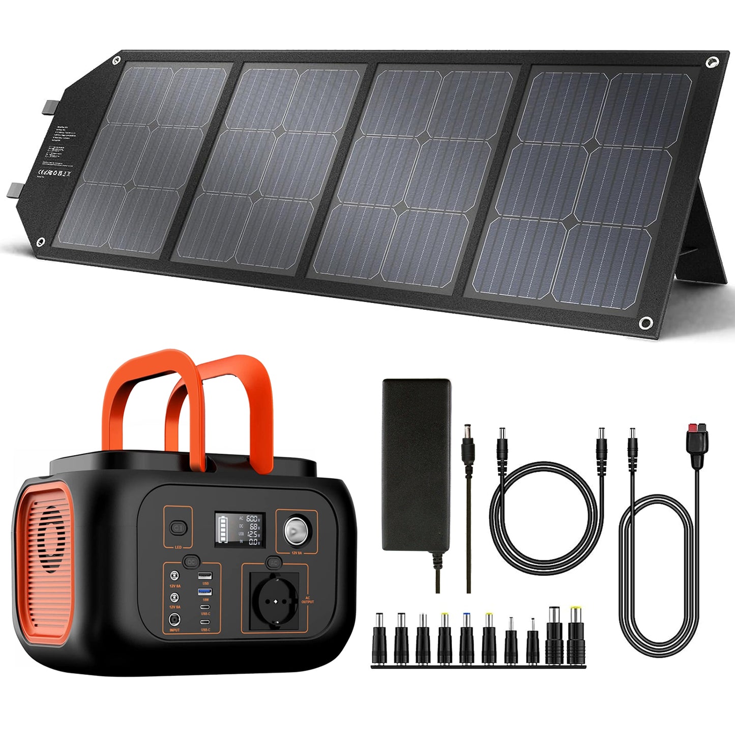 Power station PNI GreenHouse SP600 cu panou solar 100W portabil, Acumulator Litiu 600Wh, 230V, 600W iesire sinus pur, 2 x 12V, 2 x USB QC, 2 x USB Type C