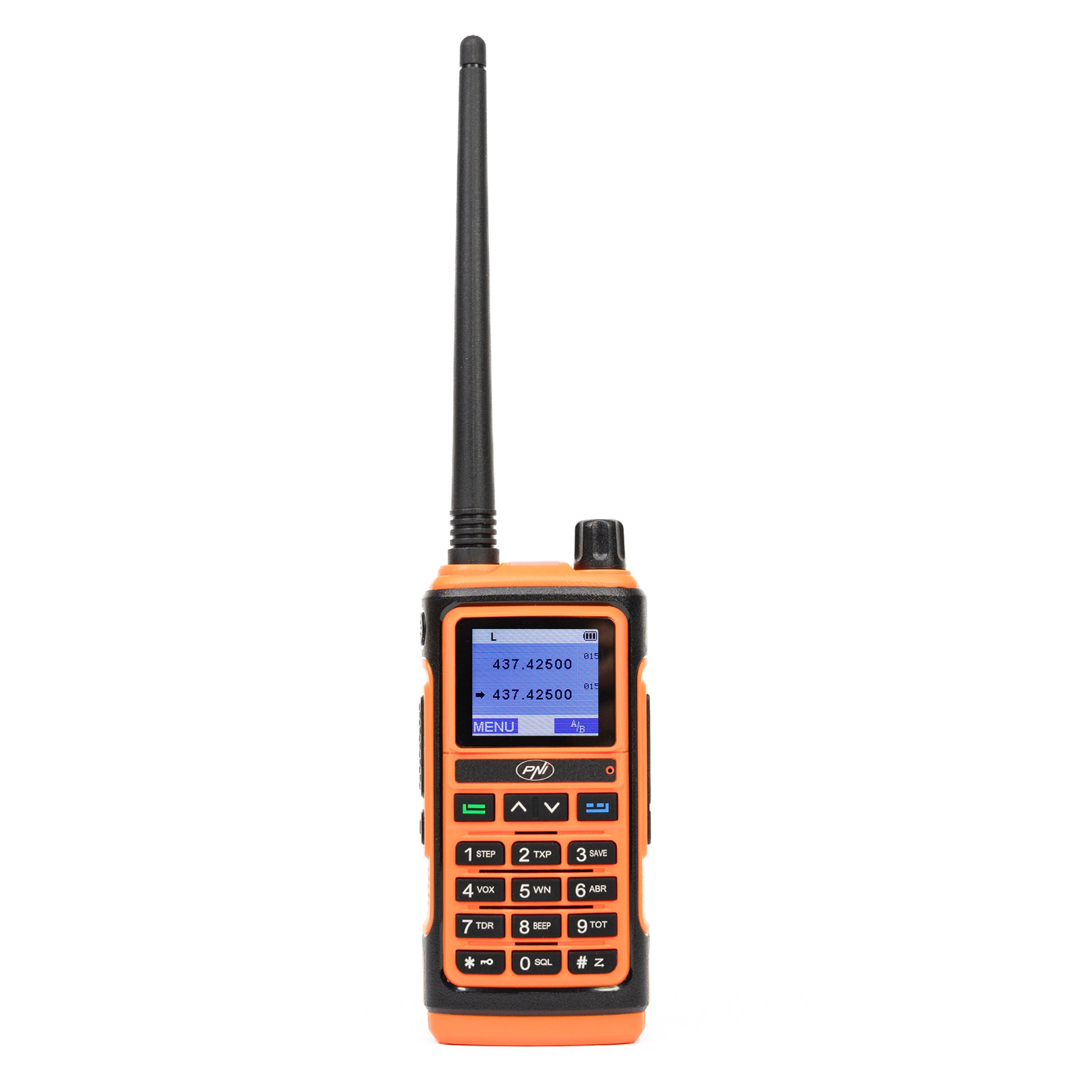 Statie radio portabila VHF/UHF PNI P17UV dual band 144-146MHz si 430-440MHz, 999CH, 1500mAh, Scan, Dual Watch, Roger Beep, functie Radio FM si lanterna semnalizare