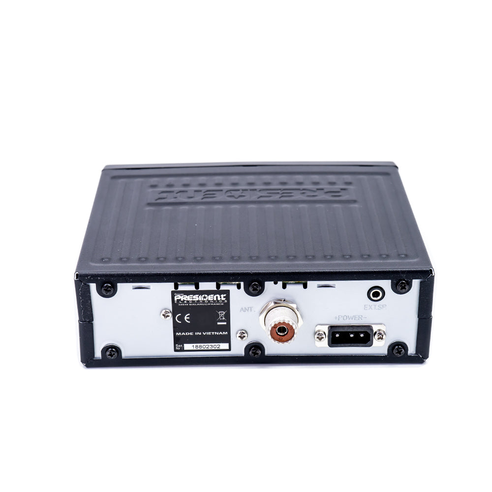 Kit Statie radio CB President Johnson II ASC + Antena CB PNI ML70, lungime 70cm, 26-30MHz, 200W