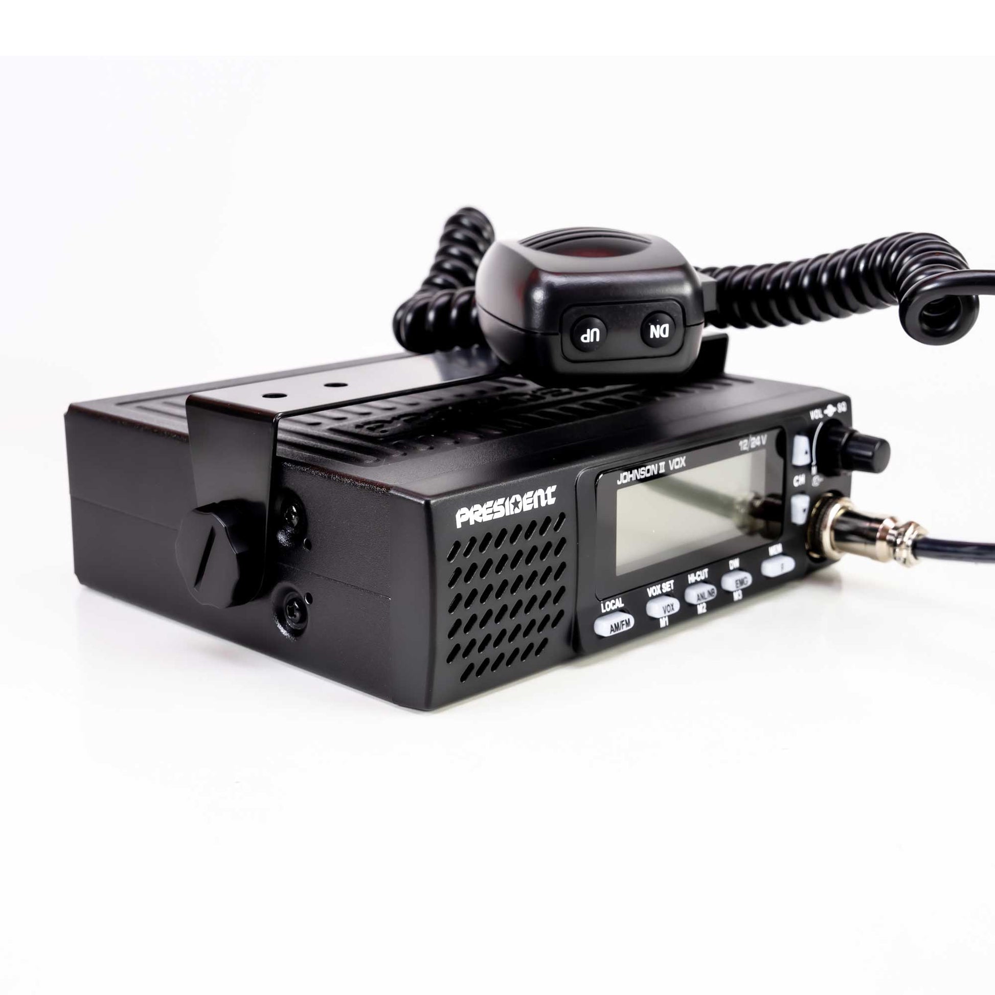 Kit Statie radio CB President Johnson II ASC + Antena CB PNI ML70, lungime 70cm, 26-30MHz, 200W
