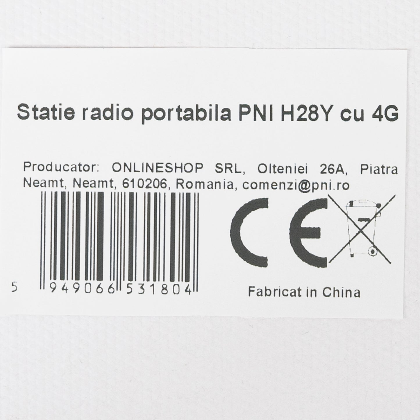 Statie radio portabila PNI H28Y, GSM 4G, 802.11b/g/n, 2.4GHz, ecran color 1.77 inch, Li-Ion 4400 mAh, IP54