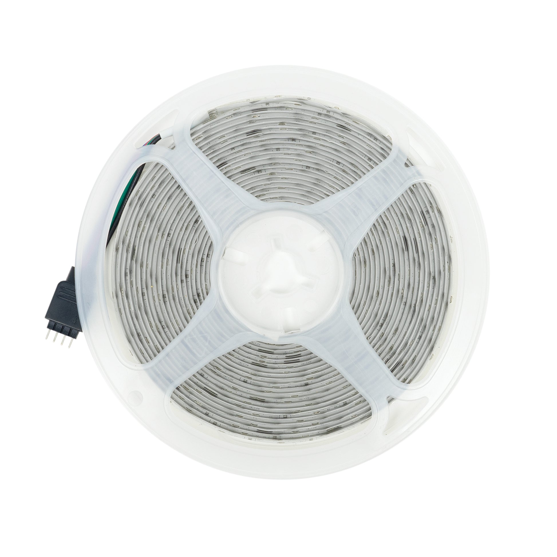 Banda LED PNI RGB2835, 5 m, RGB, IP65, silicon cu telecomanda, alimentator 230 V, dimabil, jocuri de lumini, 270 LED-uri tip 2835
