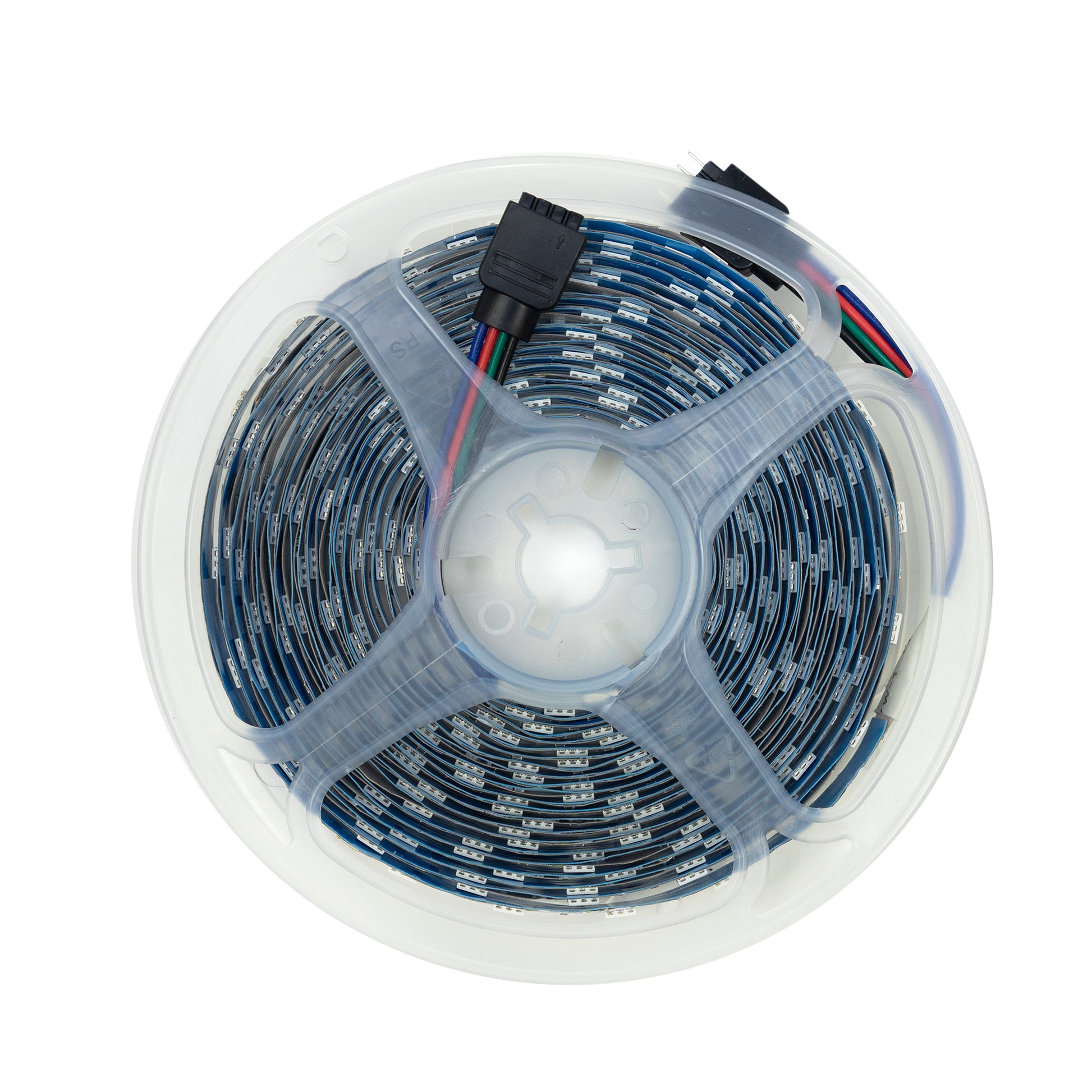 Banda LED PNI RGB5050, 5m, cu telecomanda, alimentator 230 V, dimabil, jocuri de lumini, 300 LED-uri tip 5050