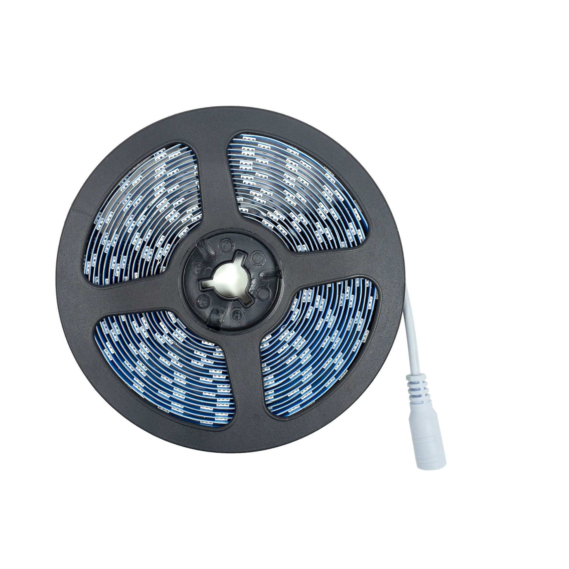 Banda LED W5050, 5 m, alb rece, cu telecomanda, alimentator 230 V, dimabil, joc de lumini, 300 LED- uri tip 5050