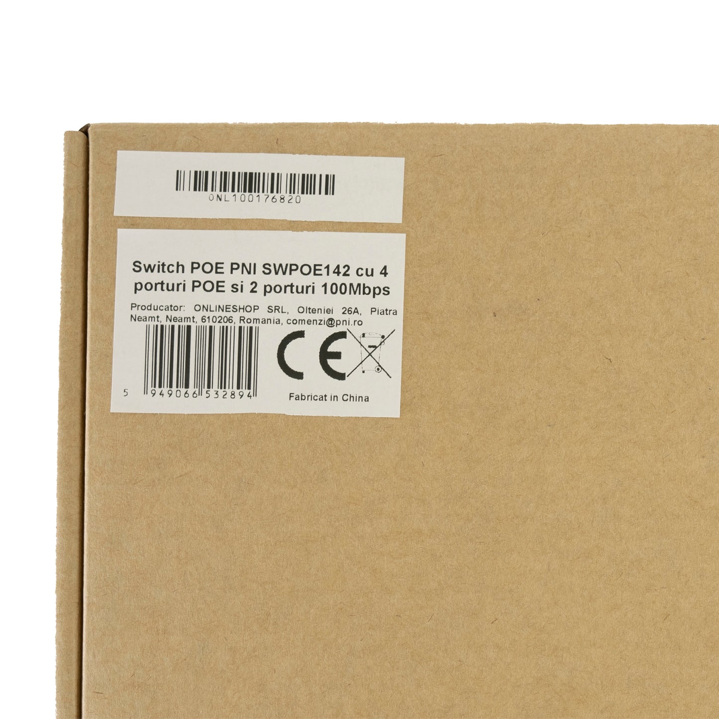 Switch POE PNI SWPOE142 cu 4 porturi POE si 2 porturi 100Mbps, 1.2 Gbps
