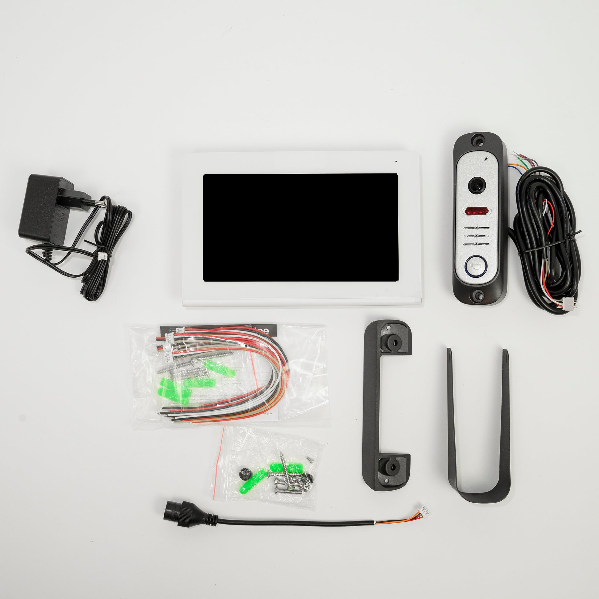 Interfon video inteligent PNI VP8673 cu 1 monitor, ecran tactil 7 inch 1080p, WiFi, aplicatie mobil Tuya, IP65, slot card, ecran