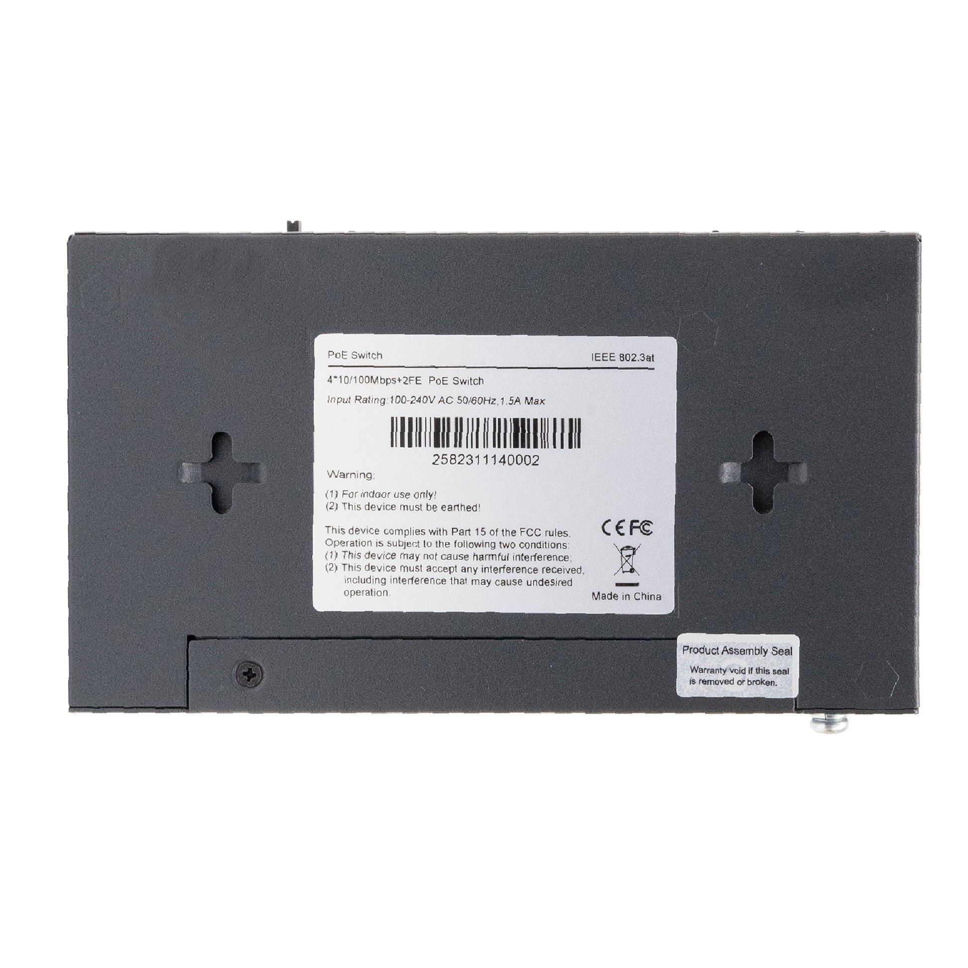 Switch PNI SWPOE242, POE, 6 x 10/100 Mbps, din care 4 porturi PoE, carcasa metalica
