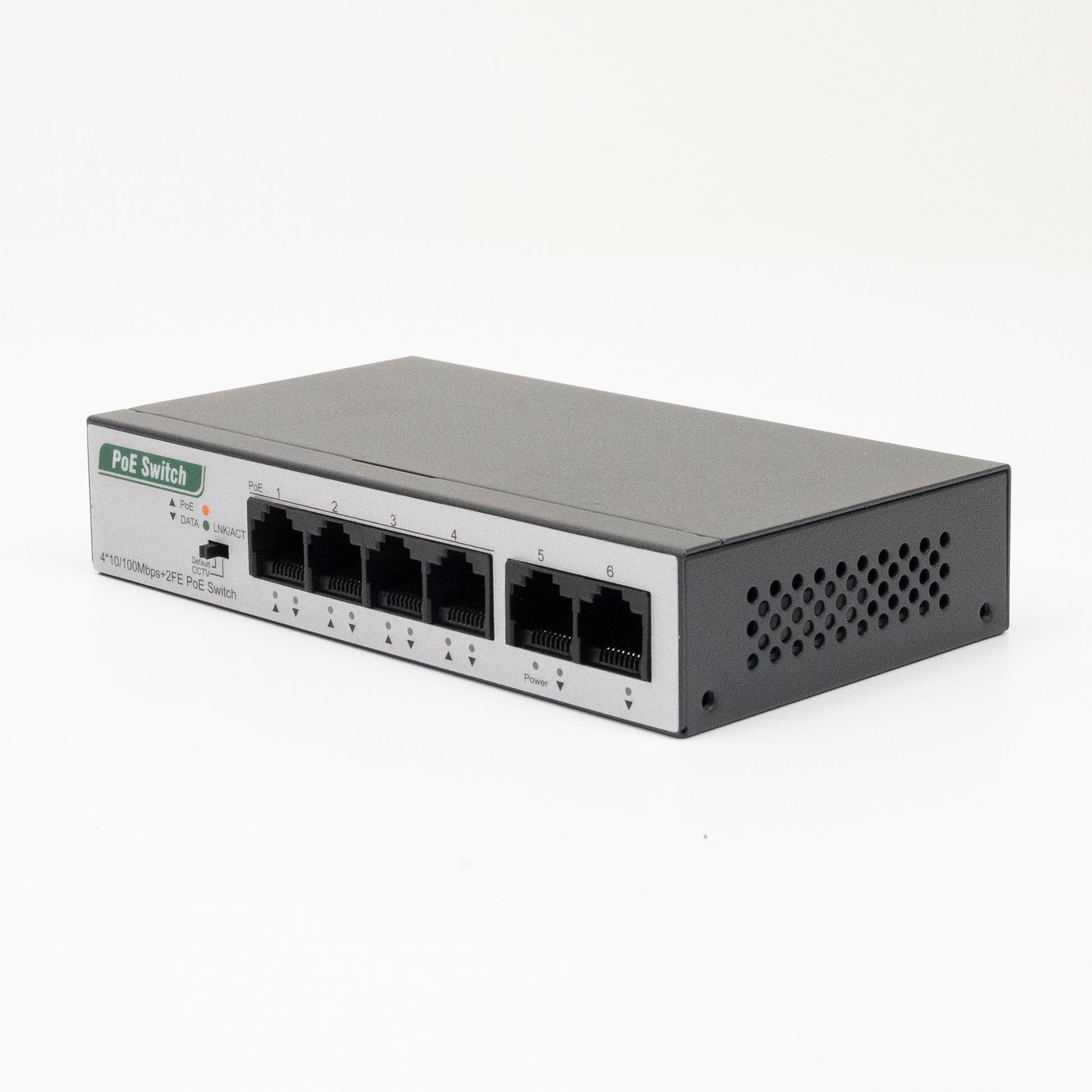 Switch PNI SWPOE242, POE, 6 x 10/100 Mbps, din care 4 porturi PoE, carcasa metalica