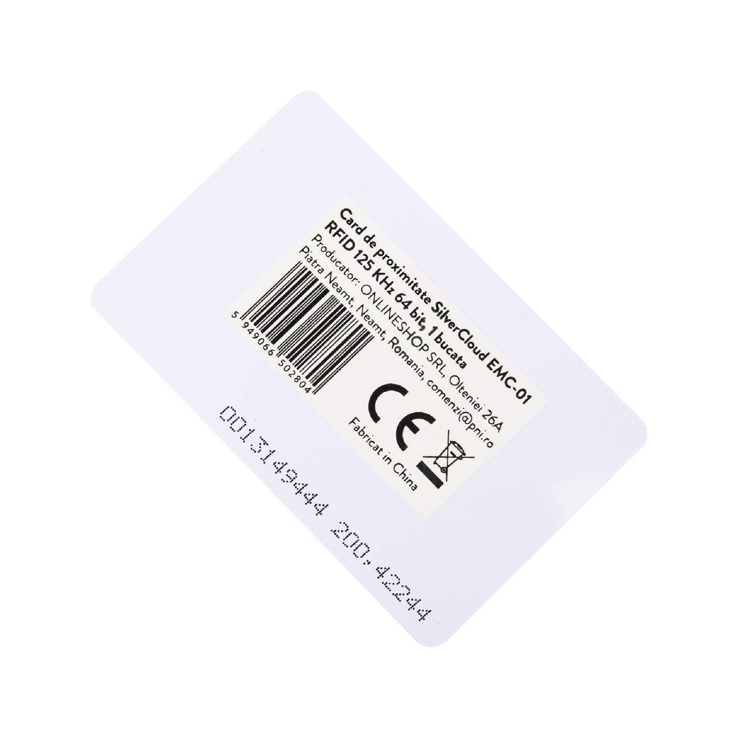Card de proximitate SilverCloud EMC-01 RFID 125 KHz 64 bit, 1 buc