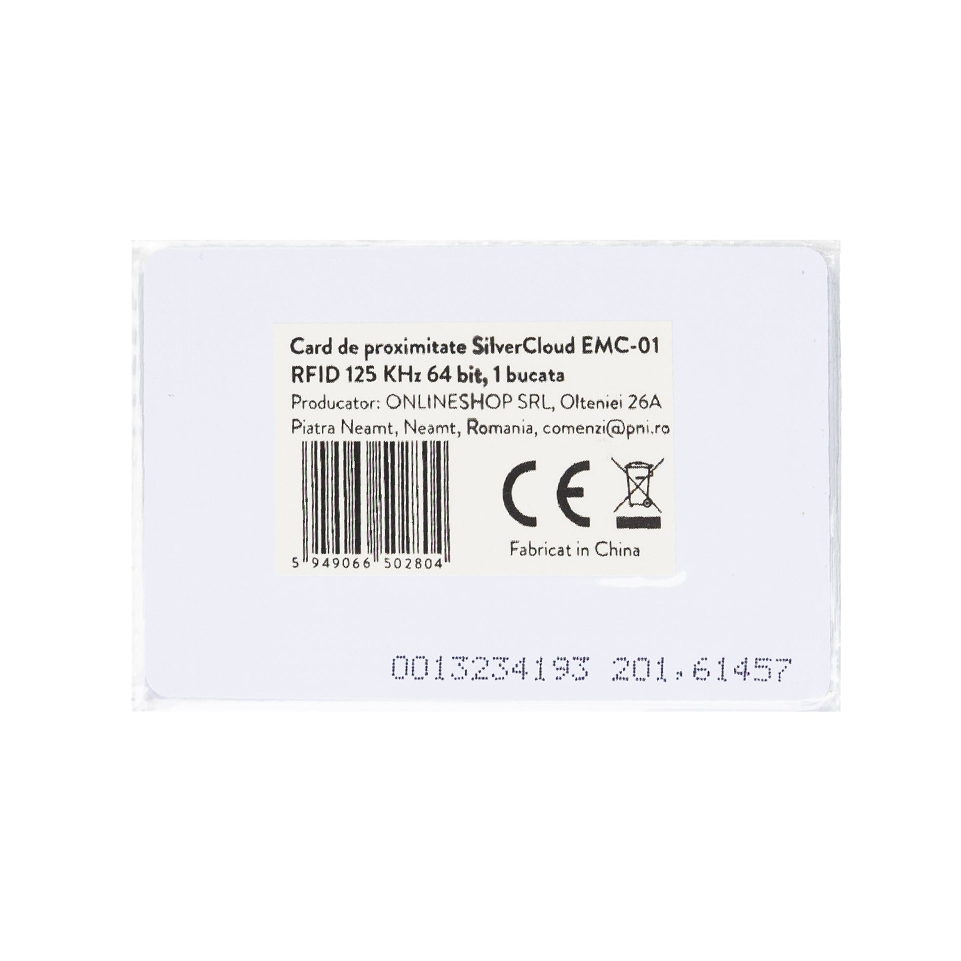 Card de proximitate SilverCloud EMC-01 RFID 125 KHz 64 bit, 1 buc
