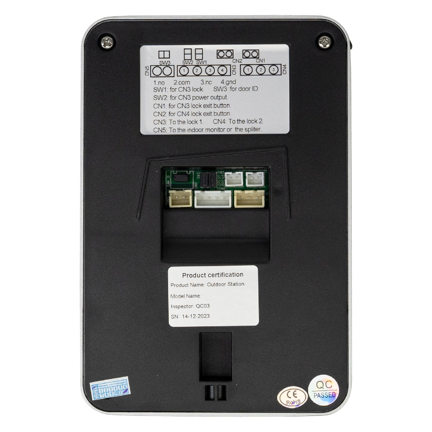 Interfon video inteligent PNI VP6024 cu 1 monitor, ecran tactil 7 inch 1080p, WiFi, aplicatie mobil Tuya, slot card, IP65