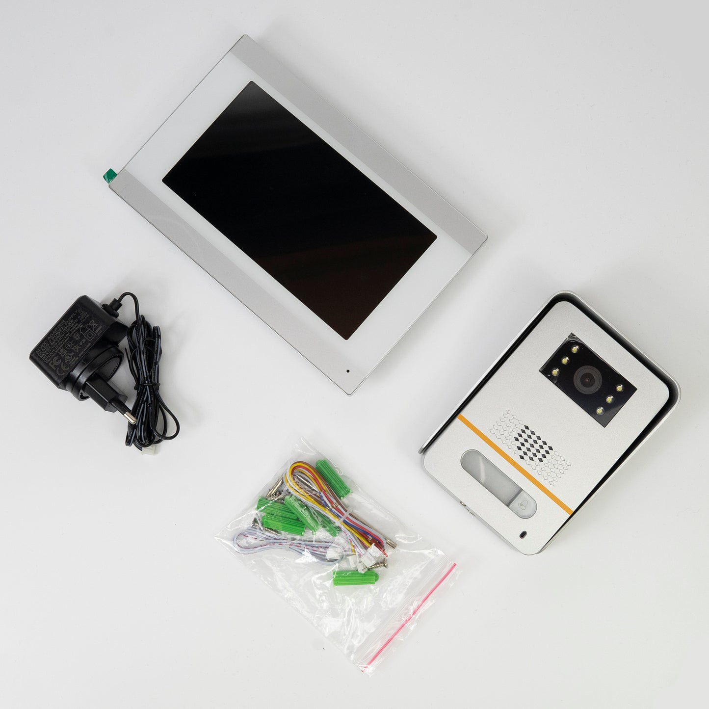 Interfon video inteligent PNI VP6024 cu 1 monitor, ecran tactil 7 inch 1080p, WiFi, aplicatie mobil Tuya, slot card, IP65