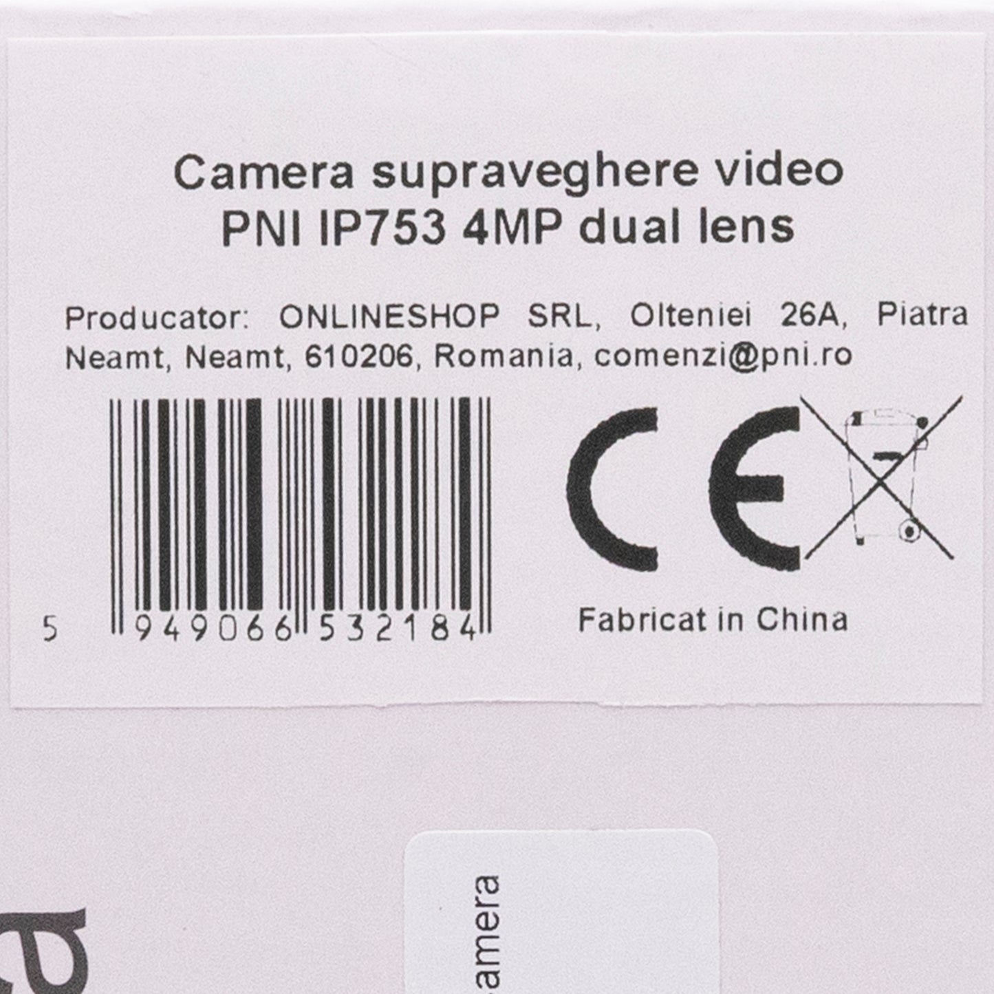 Camera supraveghere video PNI IP753, Wi-Fi, Dual lens, 2 x 2MP, IP66 cu panou solar si acumulator inclus