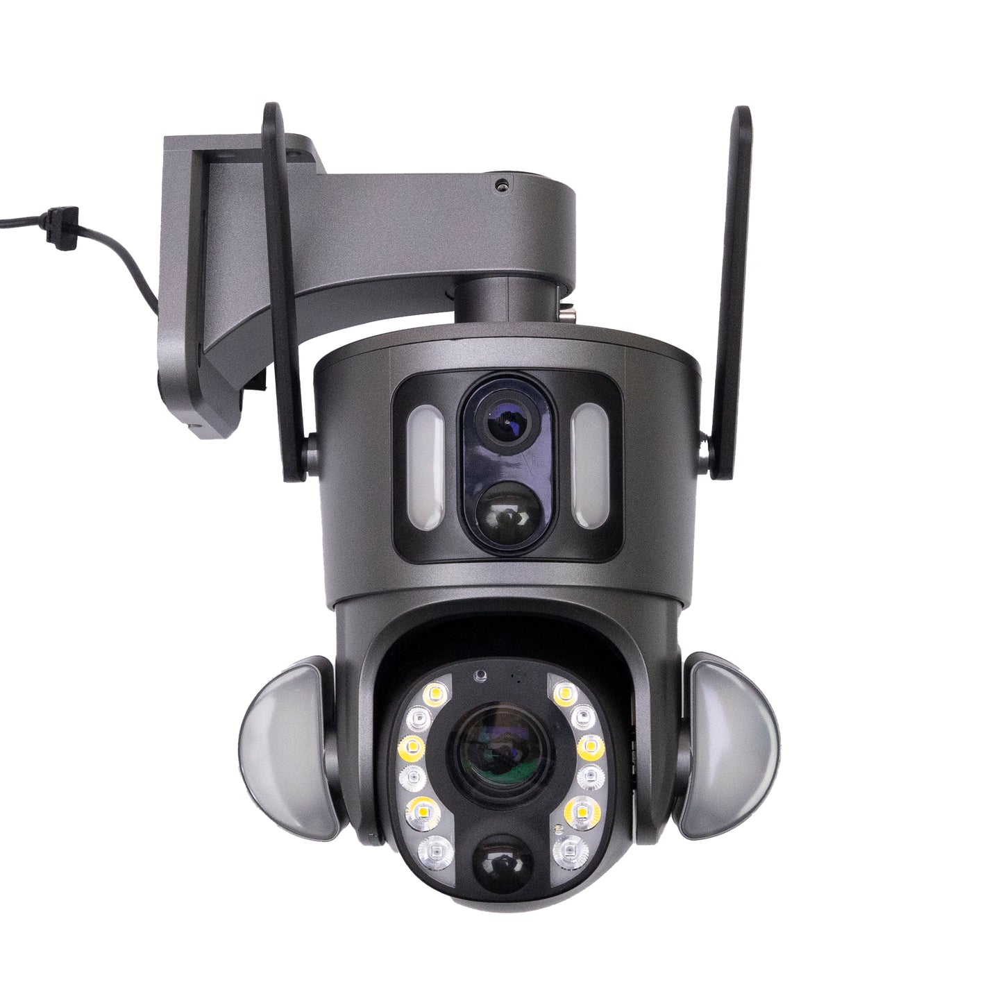 Camera supraveghere video PNI IP753, Wi-Fi, Dual lens, 2 x 2MP, IP66 cu panou solar si acumulator inclus