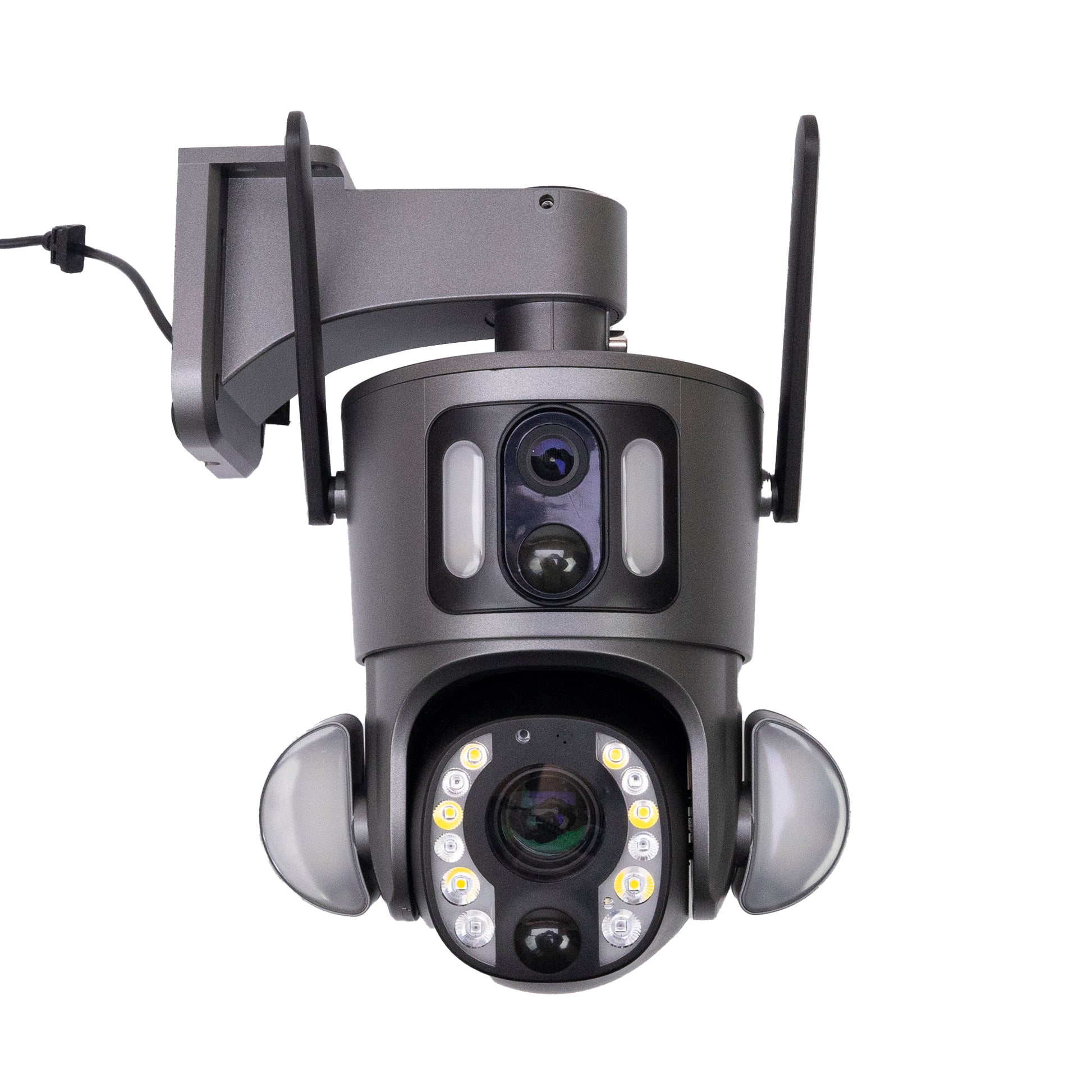 Camera supraveghere video PNI IP753, Wi-Fi, Dual lens, 2 x 2MP, IP66 cu panou solar si acumulator inclus