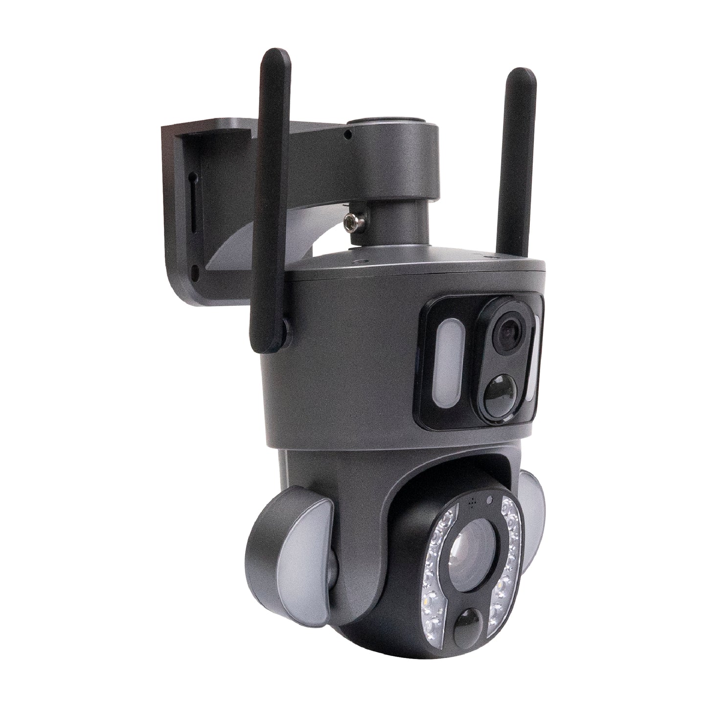 Camera supraveghere video PNI IP753, Wi-Fi, Dual lens, 2 x 2MP, IP66 cu panou solar si acumulator inclus