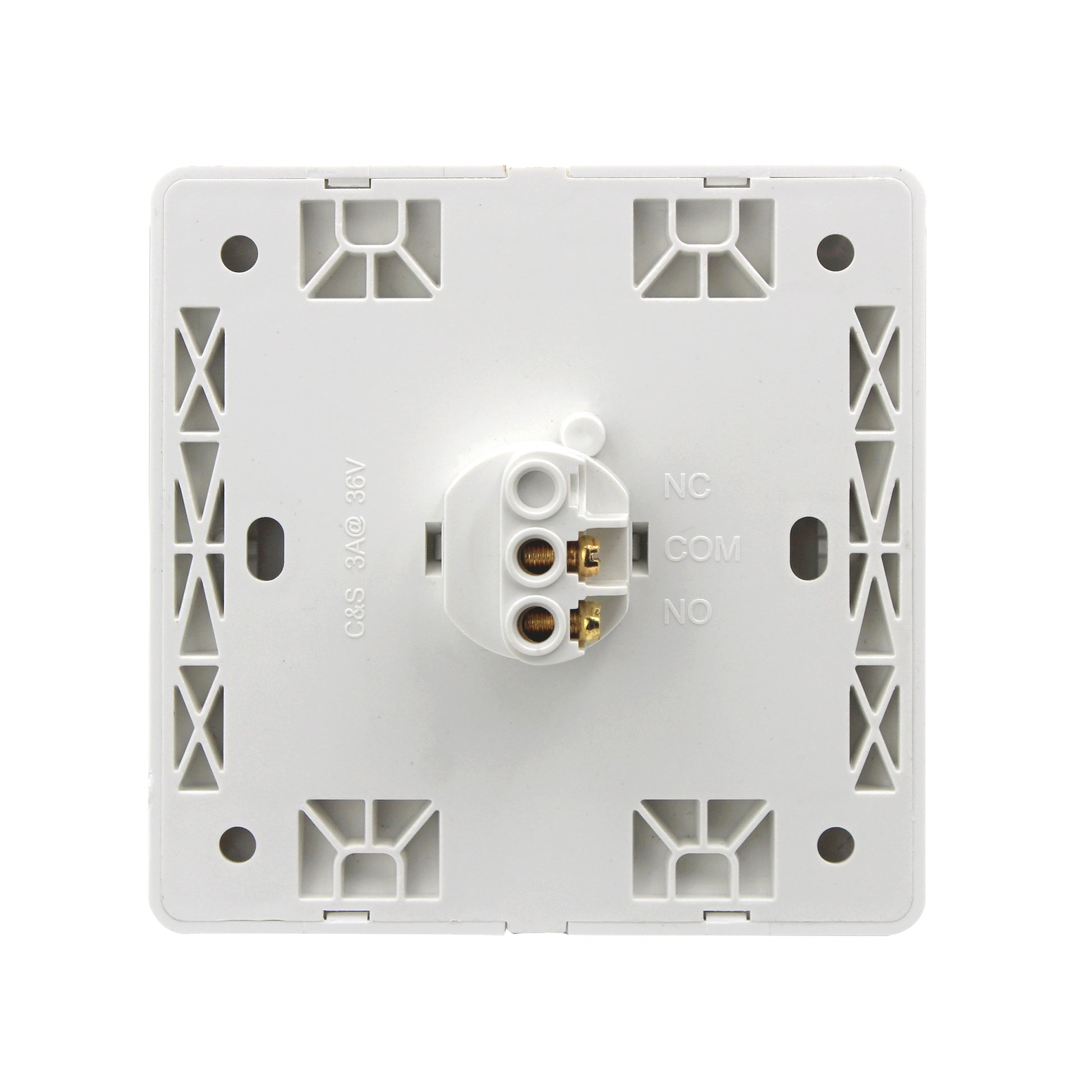 Intrerupator de acces incastrabil PNI PB102 contact iesire NO/COM, max. 36V 3A, alb, de interior