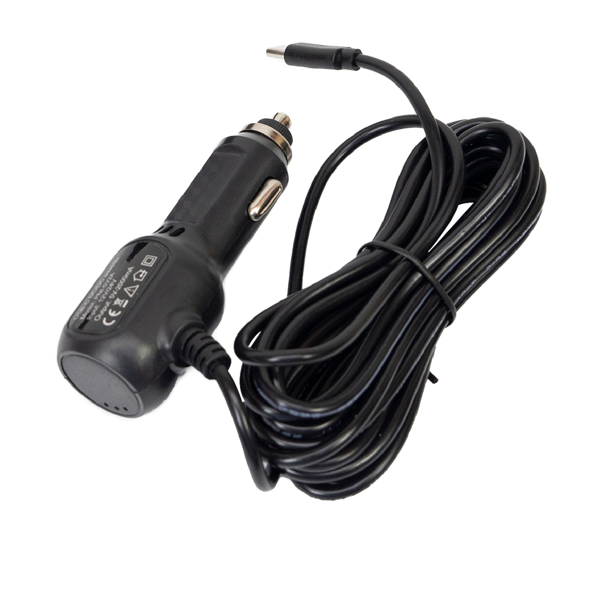 Incarcator auto PNI cu mufa USB-C 12V/24V - 5V, pentru DVR auto, lungime cablu 3.5m