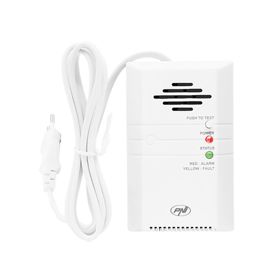 Kit PNI Safe House 400 senzor de gaz si electrovalva 3/4 inch, alarma sonora si luminoasa, 85dB, detecteaza gaze naturale, gaz metan (CH4)