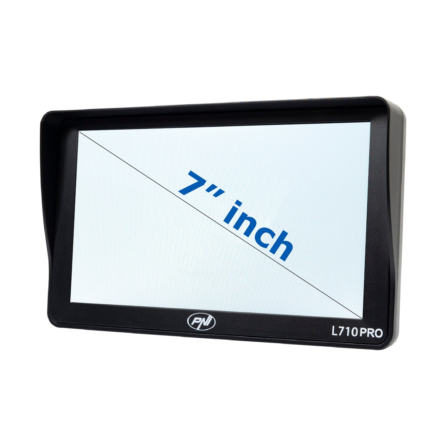 Sistem de navigatie GPS PNI L710 PRO cu parasolar, 7 inch, 800 MHz, 256MB DDR, 16GB memorie interna, FM transmitter, cu doua alimentatoare auto incluse