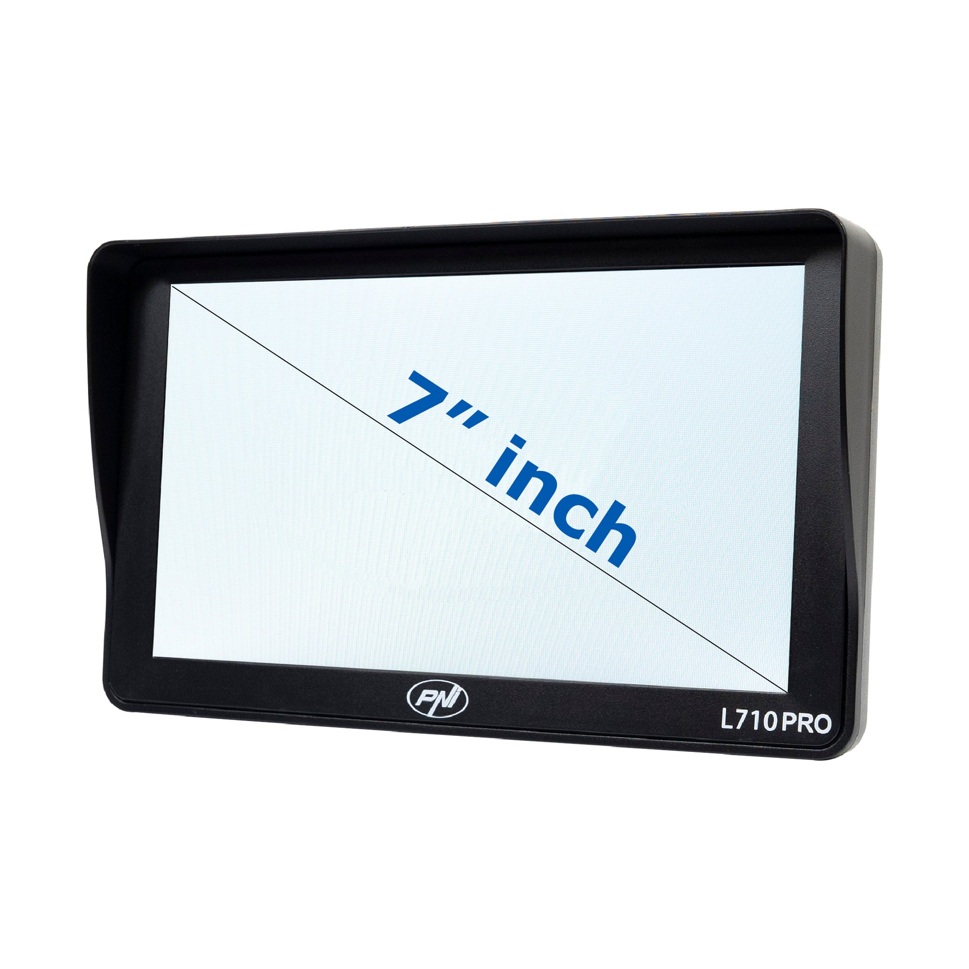 Sistem de navigatie GPS PNI L710 PRO cu parasolar, 7 inch, 800 MHz, 256MB DDR, 16GB memorie interna, FM transmitter, cu doua alimentatoare auto incluse