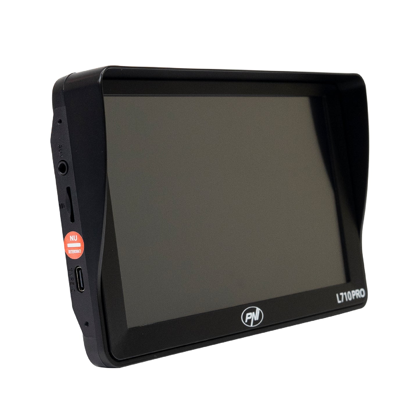 Sistem de navigatie GPS PNI L710 PRO cu parasolar, 7 inch, 800 MHz, 256MB DDR, 16GB memorie interna, FM transmitter, cu doua alimentatoare auto incluse