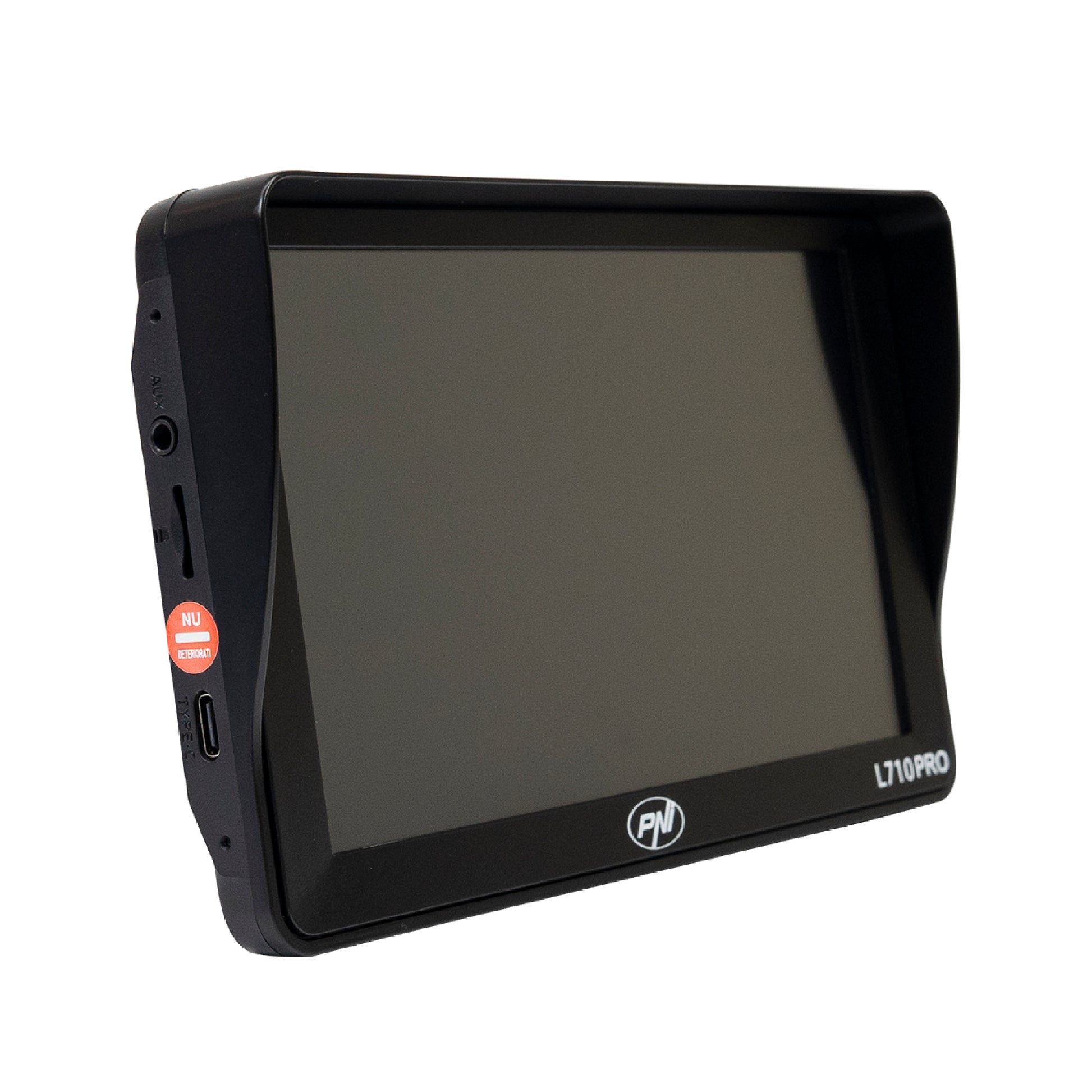 Sistem de navigatie GPS PNI L710 PRO cu parasolar, 7 inch, 800 MHz, 256MB DDR, 16GB memorie interna, FM transmitter, cu doua alimentatoare auto incluse