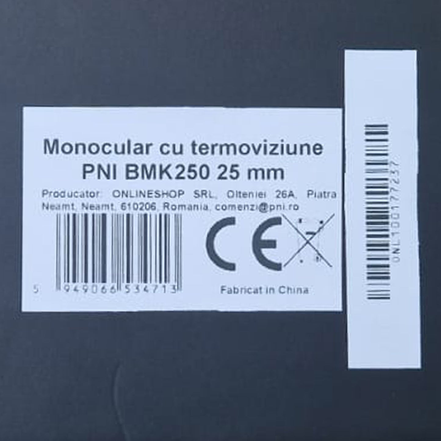 Monocular cu termoviziune PNI BMK250 25 mm, IP67, acumulator 3400 mAh, zoom digital 4X, zoom optic 12X
