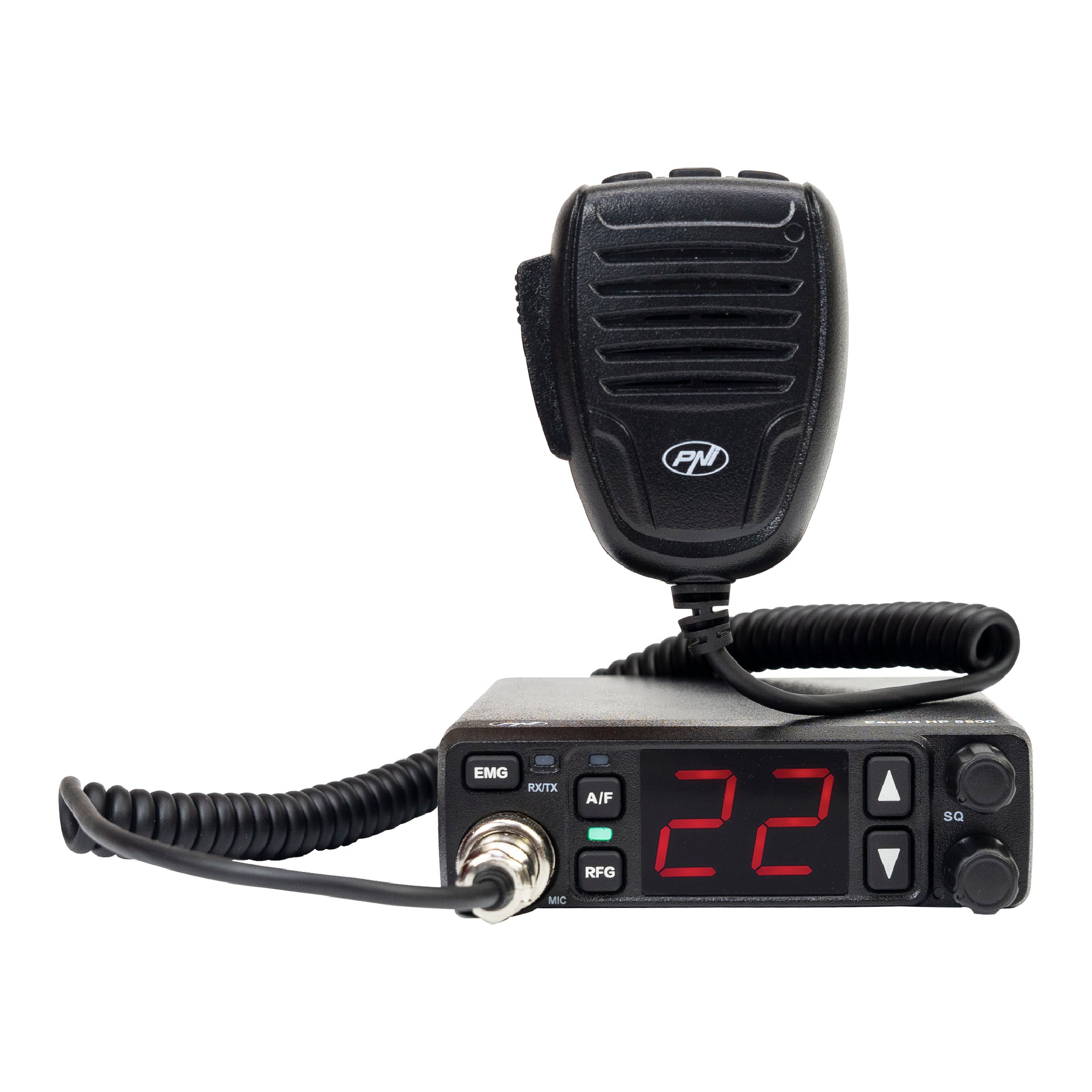 Statie radio CB PNI Escort HP 5500, multistandard, 4W, AM-FM, 12V/24V, ASQ, RF Gain, mufa de bricheta inclusa
