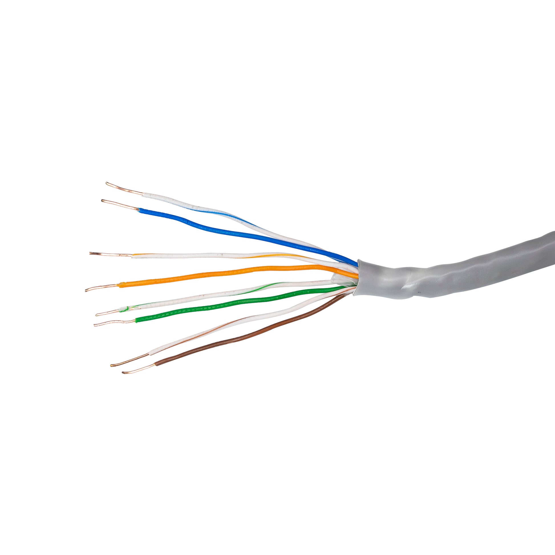 Cablu UTP CAT6 PNI CU057 la metru, cu 4 perechi de fire torsadate din cupru 100%  0.57 mm, pentru internet si sisteme de supraveghere