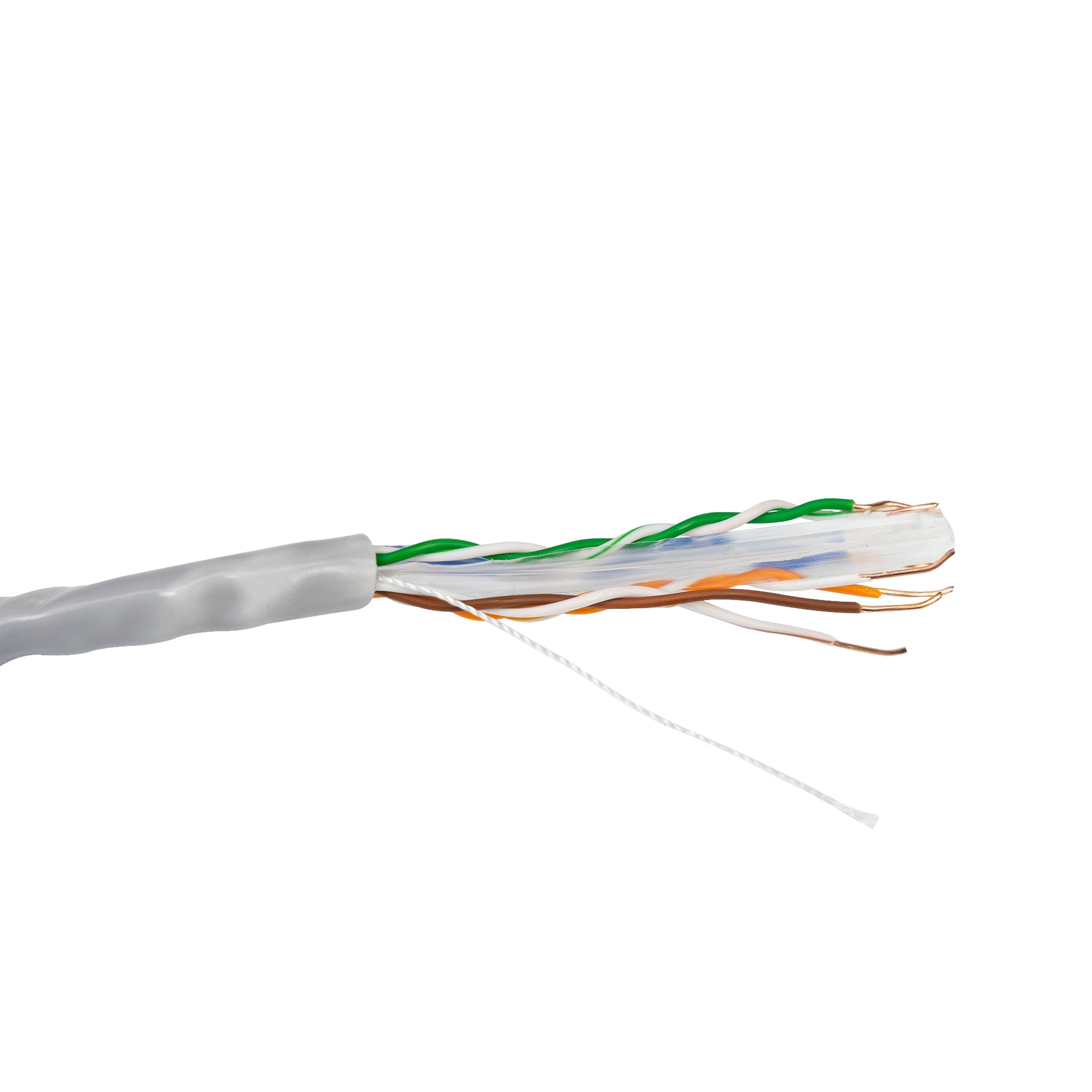 Cablu UTP CAT6 PNI CU057 la metru, cu 4 perechi de fire torsadate din cupru 100%  0.57 mm, pentru internet si sisteme de supraveghere