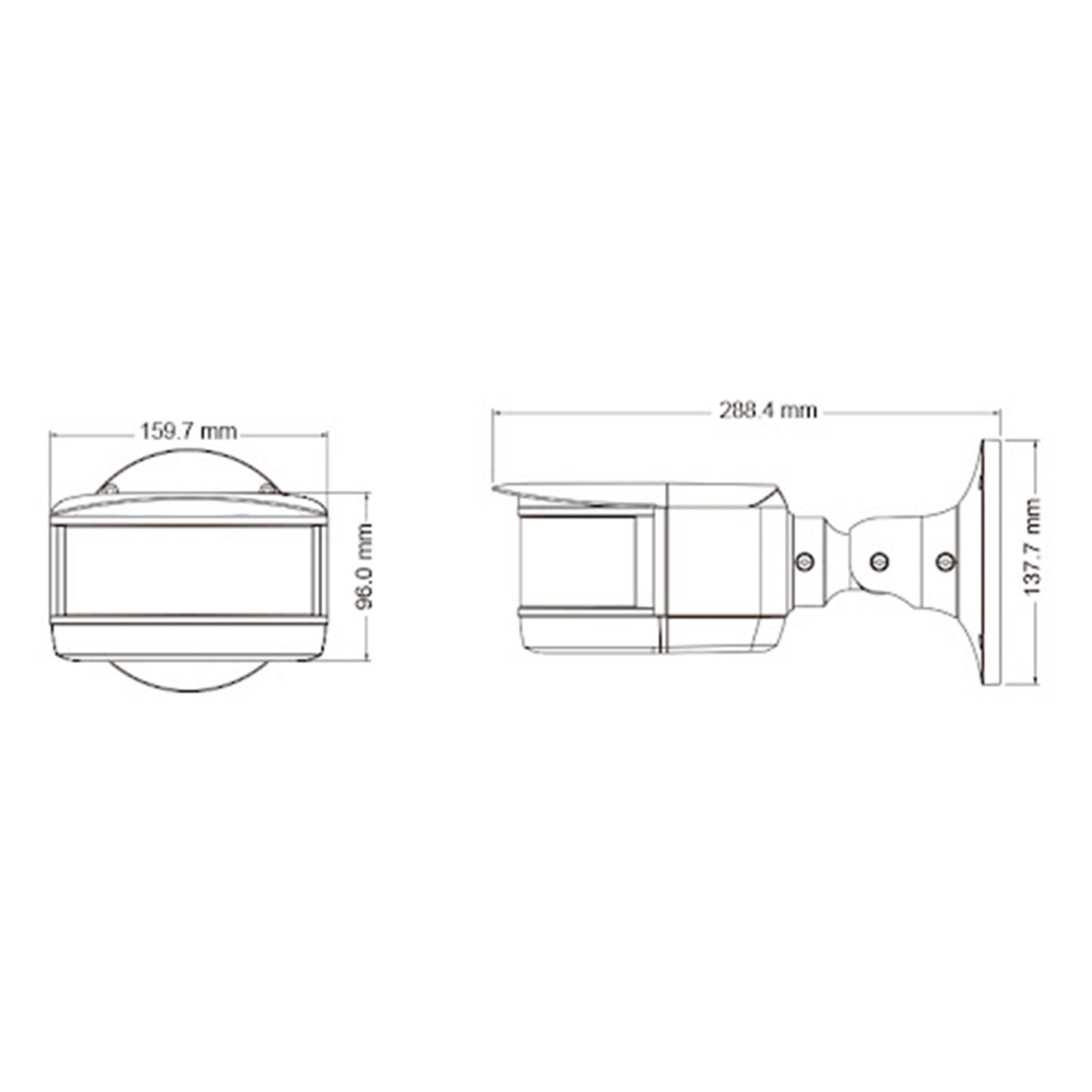 Camera supraveghere video PNI IP6424, 8MP, D-WDR, Zoom Digital, cu functii inteligente de detectie sau identificare, vedere panoramica 180 grade, 12V, POE, IP67