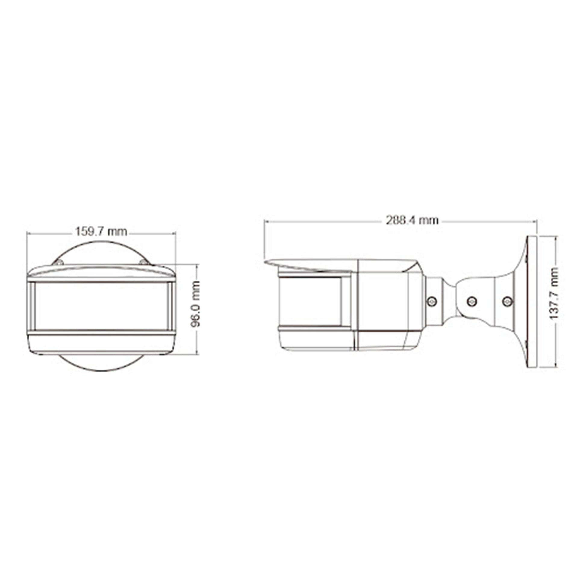 Camera supraveghere video PNI IP6424, 8MP, D-WDR, Zoom Digital, cu functii inteligente de detectie sau identificare, vedere panoramica 180 grade, 12V, POE, IP67