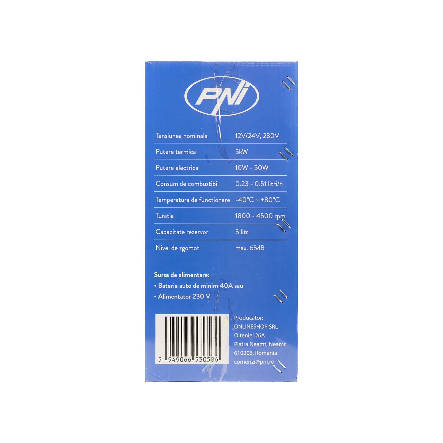 Sistem de incalzire auto stationara PNI WB300 Diesel 5kW 12V, 24V, 230V, 10 niveluri de putere sirocou