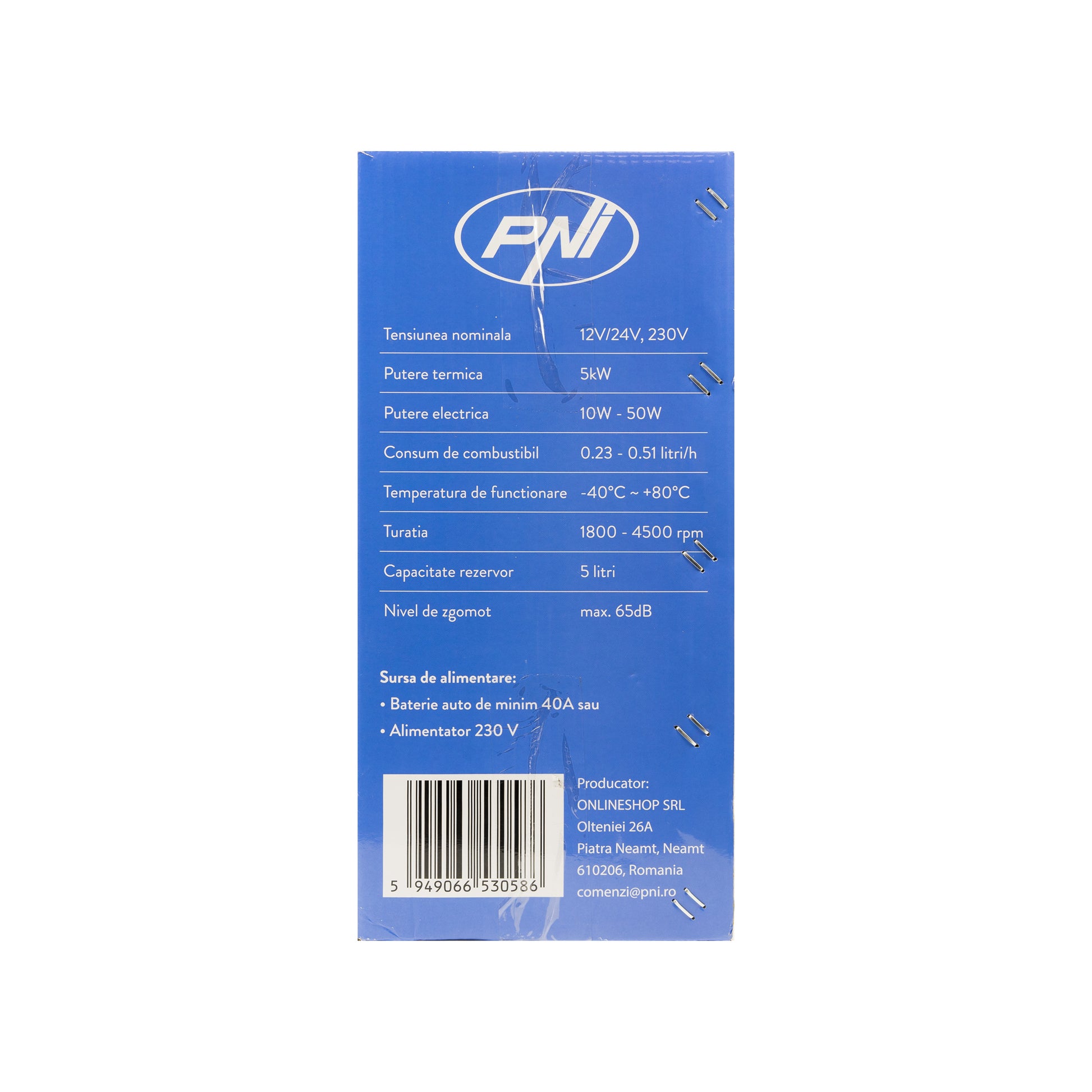 Sistem de incalzire auto stationara PNI WB300 Diesel 5kW 12V, 24V, 230V, 10 niveluri de putere sirocou