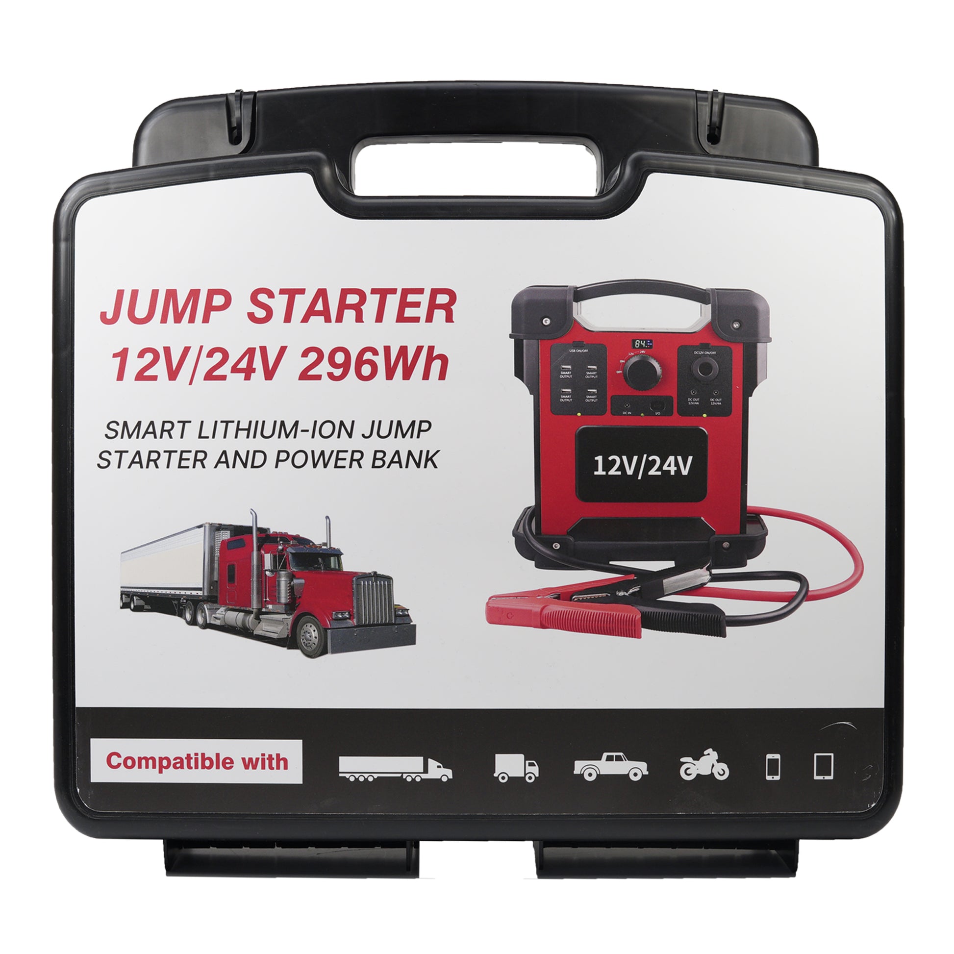 Acumulator portabil PNI JS8000 pentru pornire auto de urgenta 12V/24 jump starter 80000mah 296Wh