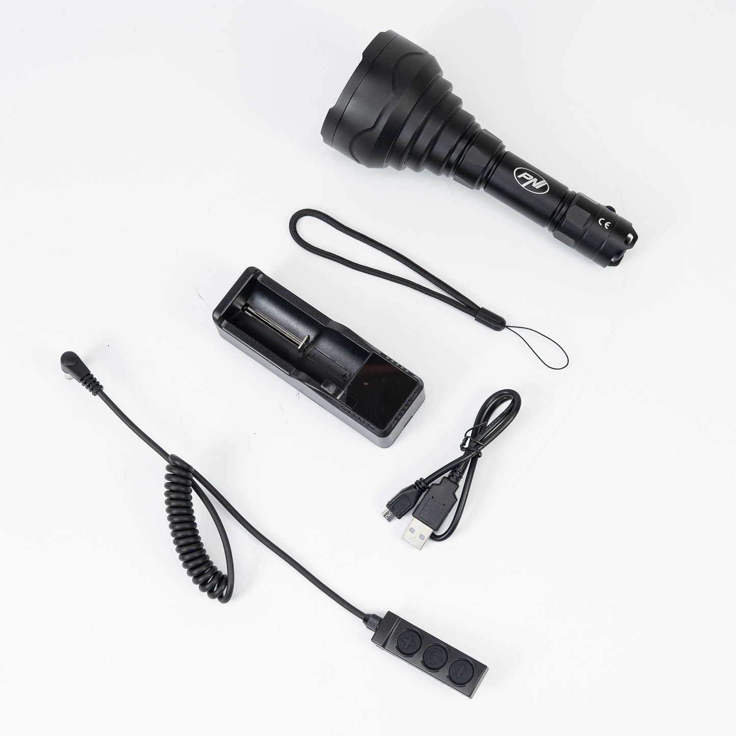 Lanterna PNI Adventure F900, 66 mm, focus 630lm, 900m, IP68, negru