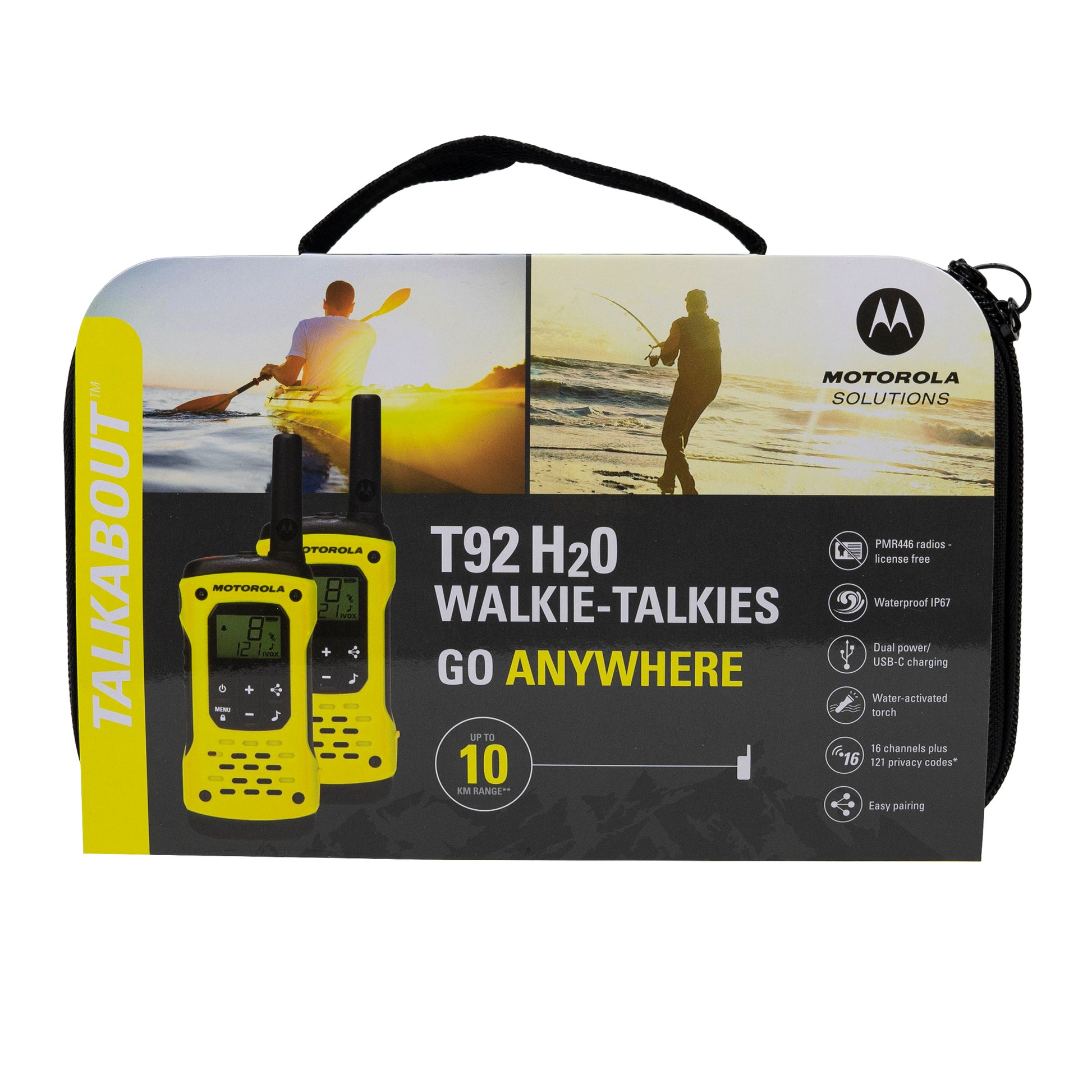 Statie radio PMR portabila Motorola TLKR T92 H2O IP67 set cu 2 buc Galben