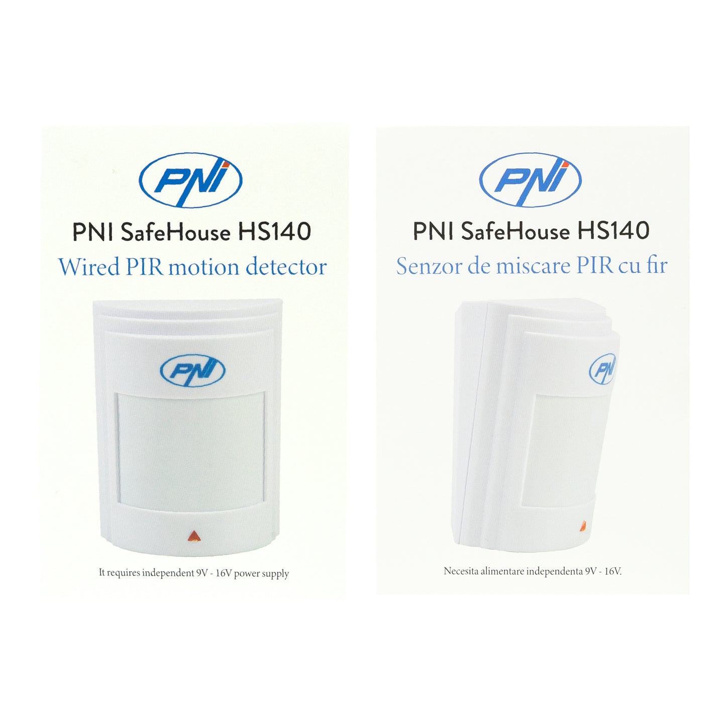 Senzor de miscare PIR cu fir PNI SafeHouse HS140 pentru sisteme de alarma compatibil cu PNI HS600 si PNI HS650