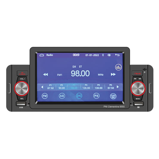 MP5 player auto PNI Clementine 9555 1DIN display 5 inch 4 x 50W, Bluetooth, radio FM, Carplay, functie RDS