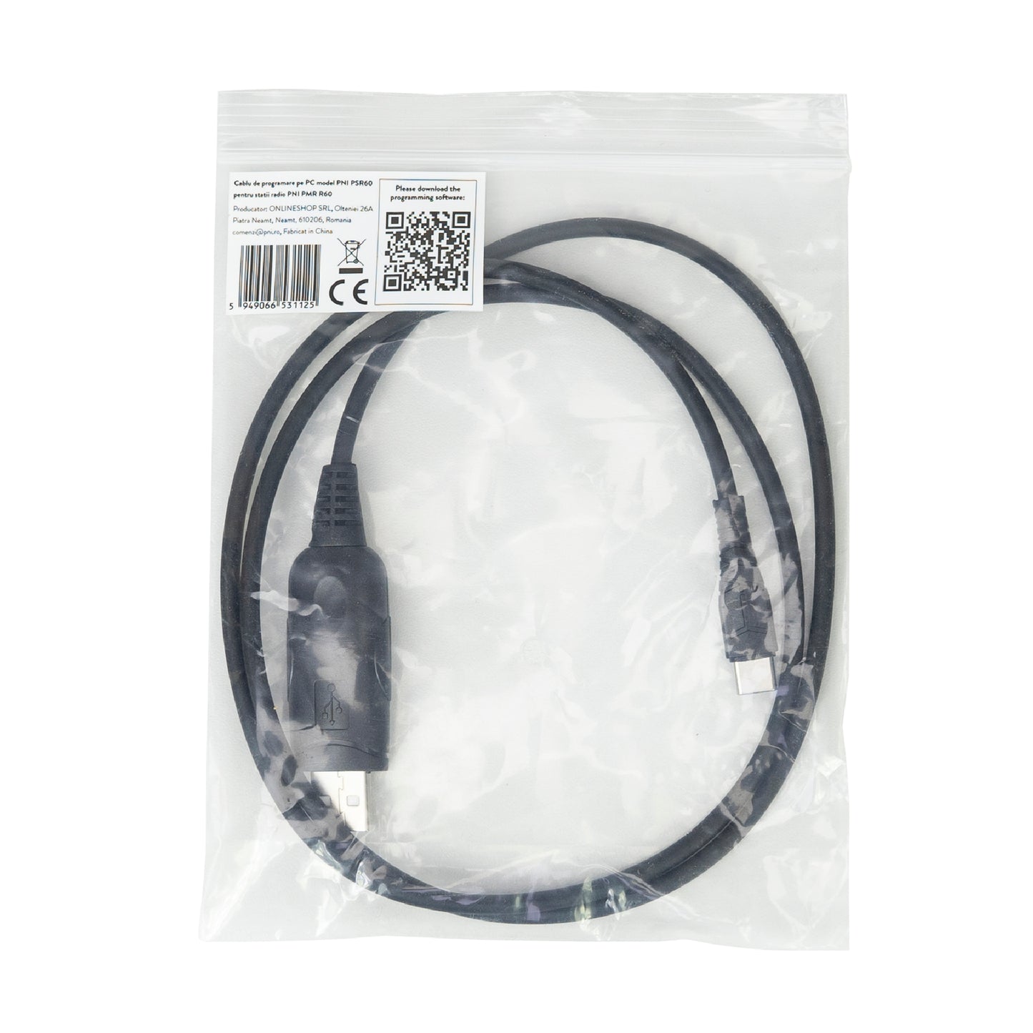 Cablu de programare pe PC model PNI PSR60 pentru statii radio PNI PMR R60, PNI DMR R45