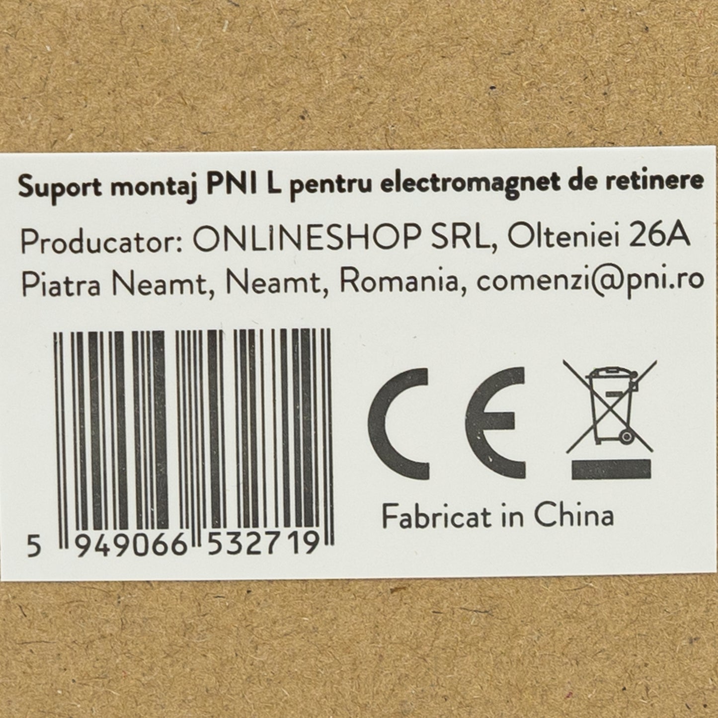 Suport montaj PNI L pentru electromagnet de retinere 280kg