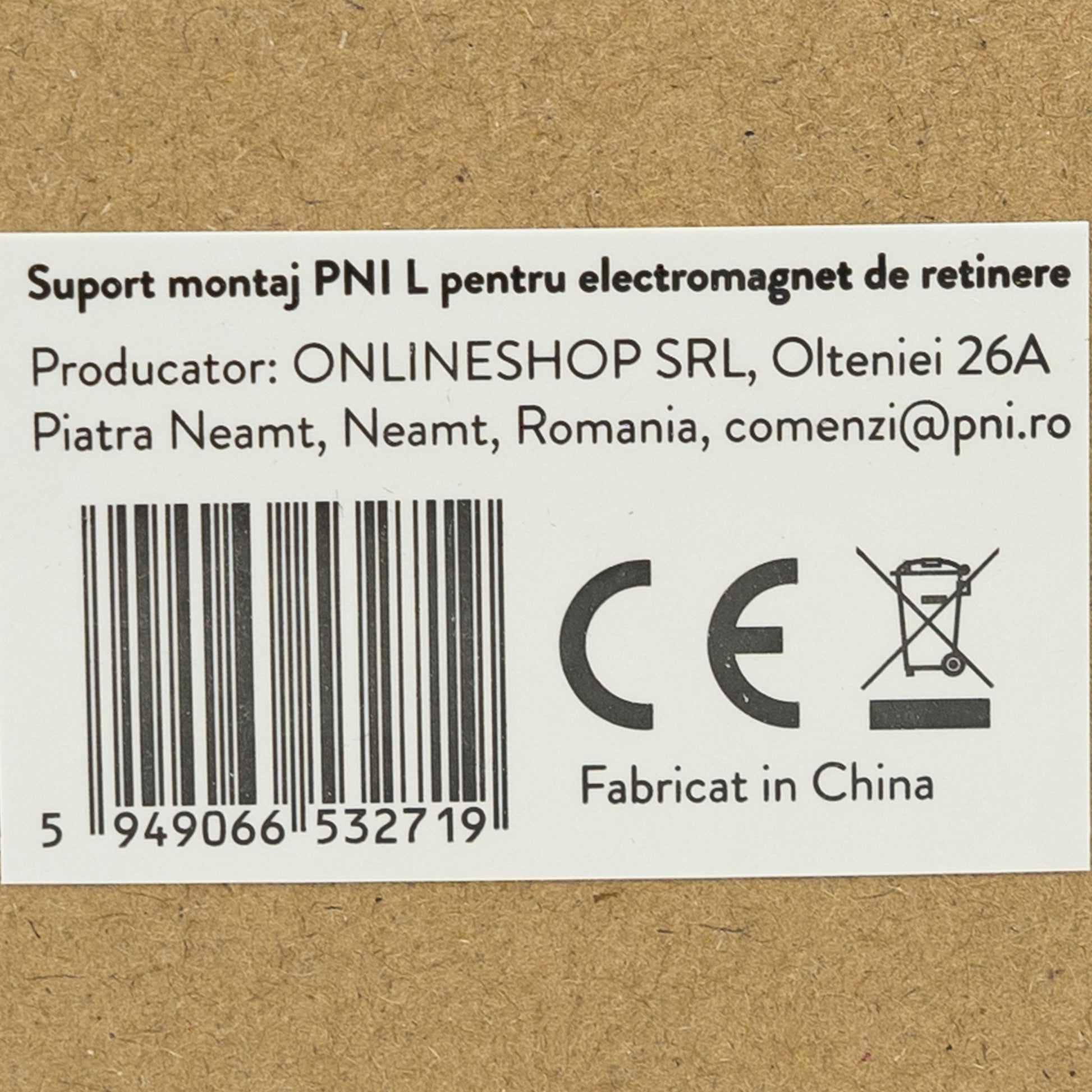 Suport montaj PNI L pentru electromagnet de retinere 280kg