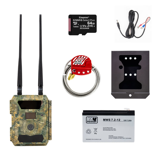Kit camera vanatoare PNI Hunting 400C PRO 24MP, carcasa si sufa securitate, acumulator 7.2Ah si card