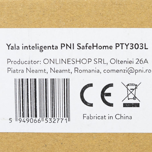 Yala inteligenta PNI SafeHome PTY303L, stanga, acces cu amprenta, cod, card, cheie, pentru maxim 300 utilizatori