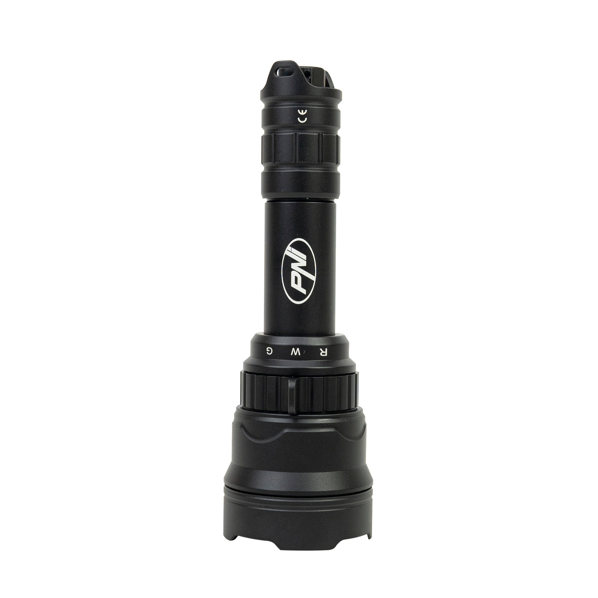 Lanterna PNI Adventure F300 cu LED in 3 culori, alb, rosu, verde, max. 10W, IPX6, distanta 536 m, flux luminos 540 lm, acumulator 18650 3000mAh inclus, incarcator pentru acumulator inclus, functie zoom si dimming
